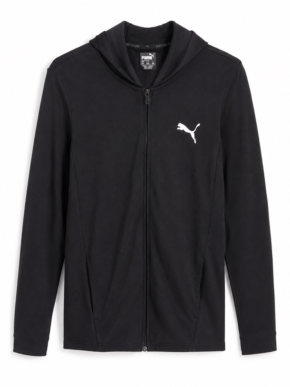 Puma Black Full Zip Up Hoodie Jacket Logo Graphic Size Large